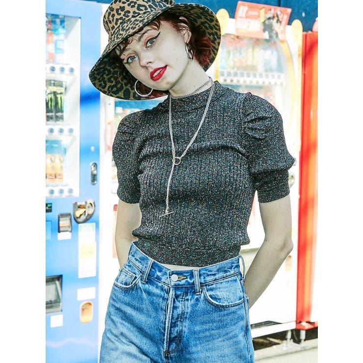 パワーショルダーハイネックニット[品番：MKSW0030370]｜jouetie