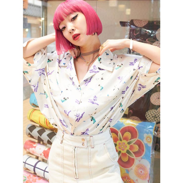 美品レア】POSTOKYO パターンシャツ レア jouetie 美品レア】POSTOKYO パターンシャツ レア jouetie