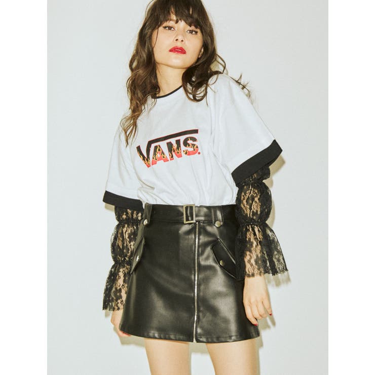 【VANS別注】VANSフレイムTシャツ