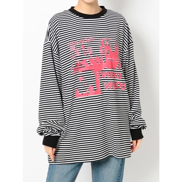 グラフィックボーダーロンT[品番：MKSW0031185]｜jouetie（ジュエティ