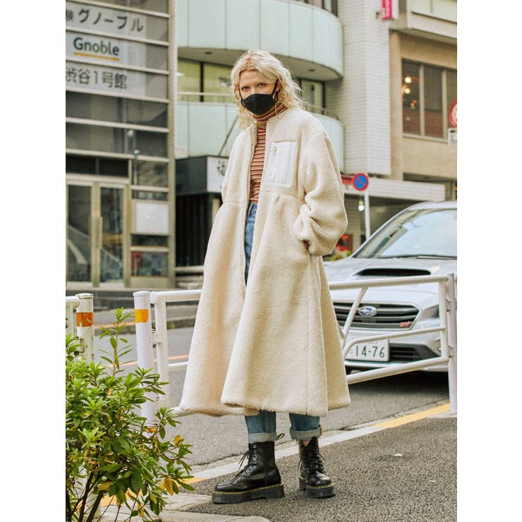 きたアイボリー1 ボア2WAYワンピース[品番：MKSW0034399]｜jouetie（ジュエティ）の