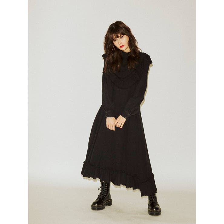 バックリボンフリルワンピース[品番：MKSW0034365]｜jouetie