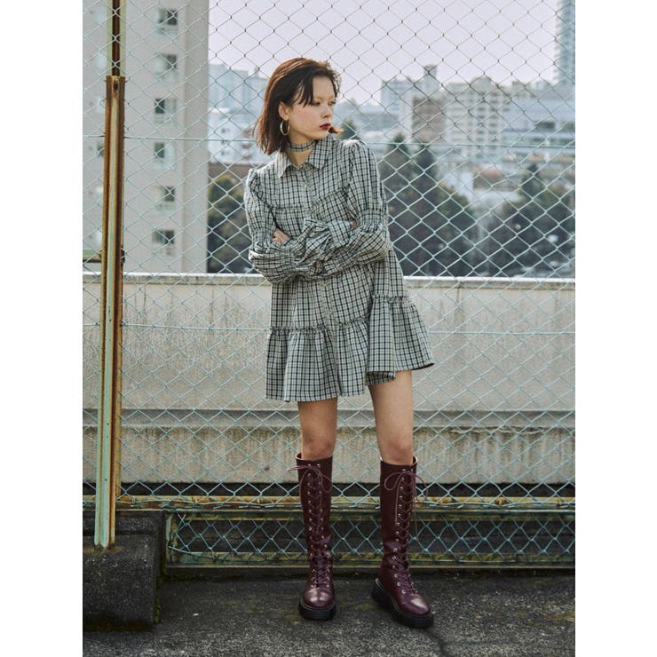 ジュディ ティアードBIGチュニックシャツ[品番：MKSW0034410]｜jouetie