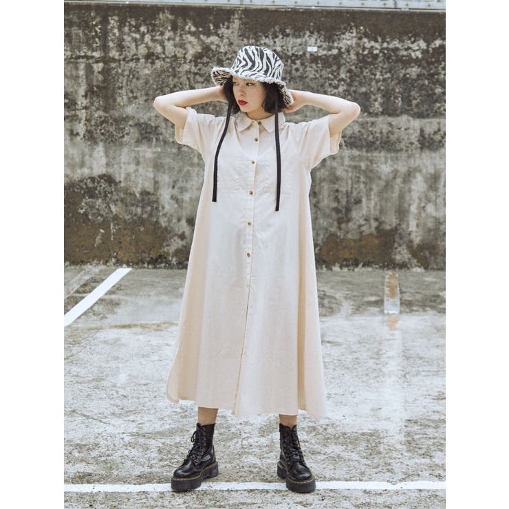 カレッジレイヤードシャツワンピース[品番：MKSW0037833]｜jouetie