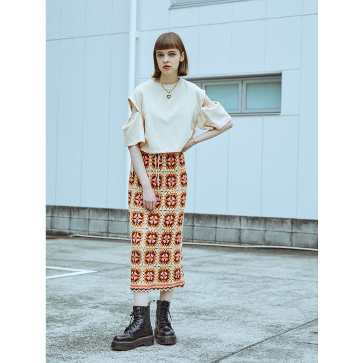 jouetie/カラークロシェトップス&ロングスカート jouetie/カラークロシェトップス&ロングスカート