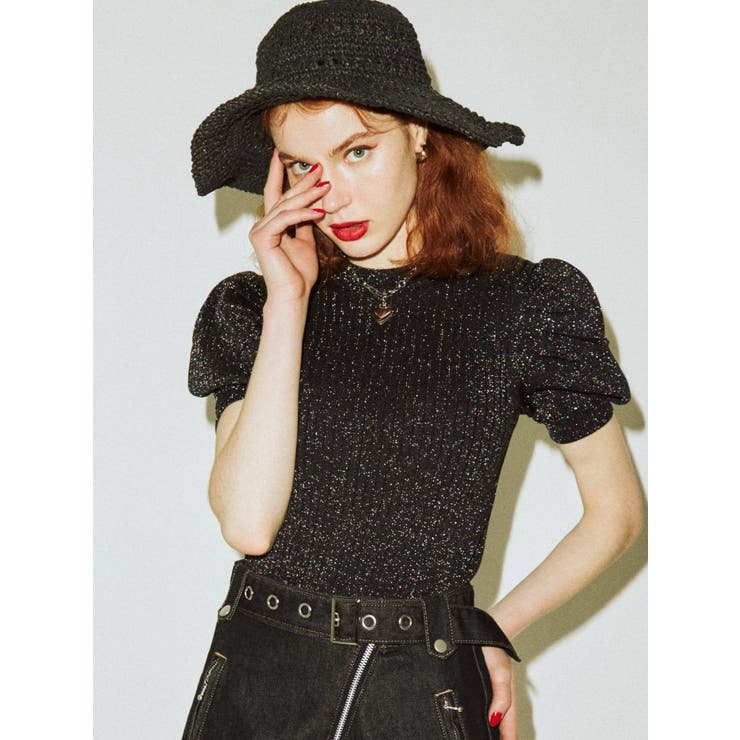 パワーショルダーハイネックニット パワーショルダーハイネックニット[品番：MKSW0037390]｜jouetie