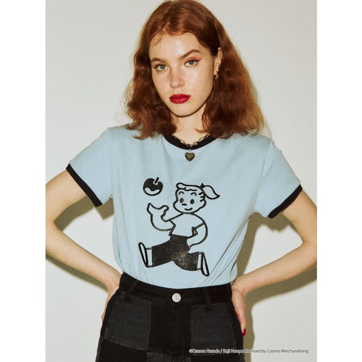 ブルー | OSAMU GOODS? トリム Tシャツ | jouetie