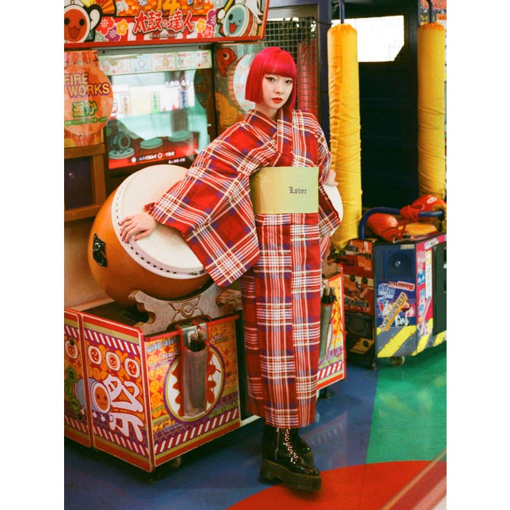 オリジナル バックローズチェック浴衣 品番 Mksw Jouetie ジュエティ のレディースファッション通販 Shoplist ショップリスト