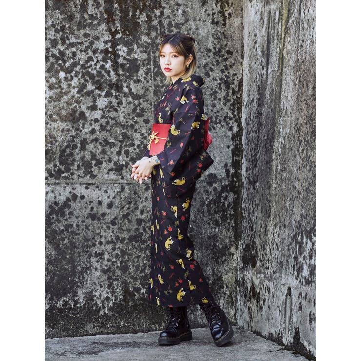 口コミ・レビューで人気商品を探そう オリジナル】レオパードPOP浴衣[品番：MKSW0037585]｜jouetie 着物・浴衣