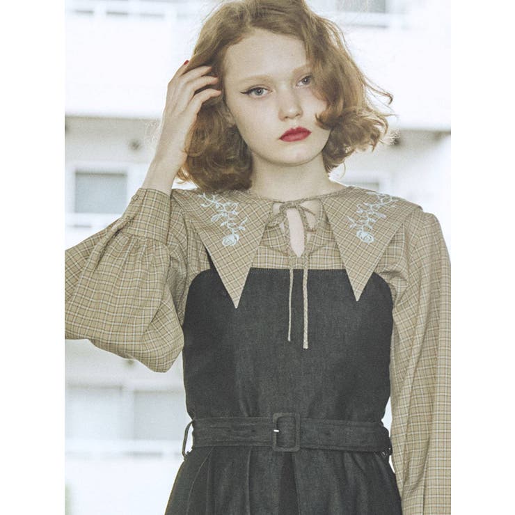 カットワーク セーラーカラーブラウス カットワークセーラーカラーブラウス[品番：MKSW0039288