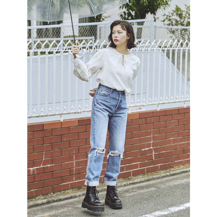 カットワーク セーラーカラーブラウス カットワークセーラーカラーブラウス[品番：MKSW0039288