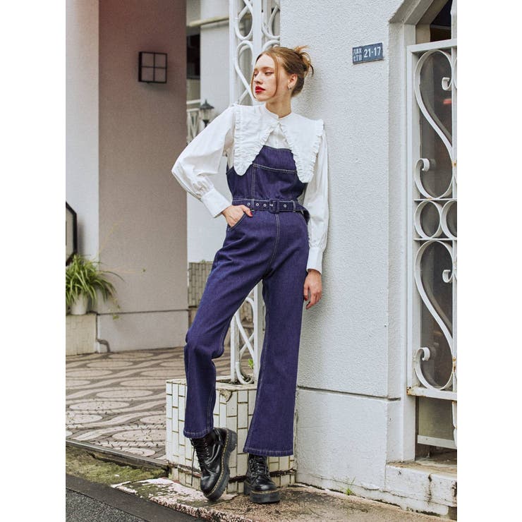 WEB限定】バックリボンオーバオール[品番：MKSW0040933]｜jouetie 