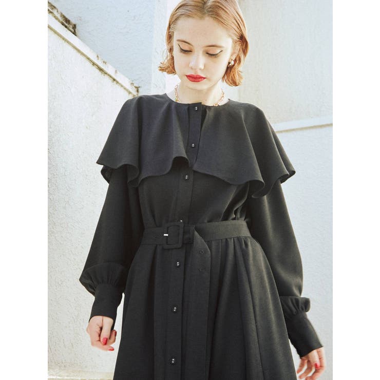 RO21S3598 ZL 09　ジャンプスーツ　ケープワンピース HELLO.SANFRANCISCO/ハローサンフランシスコ】花柄裾フリルジャンプ