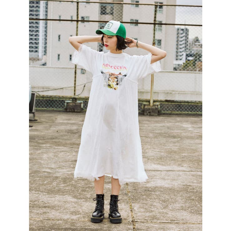 ドッキングロックレースワンピース[品番：MKSW0045655]｜jouetie