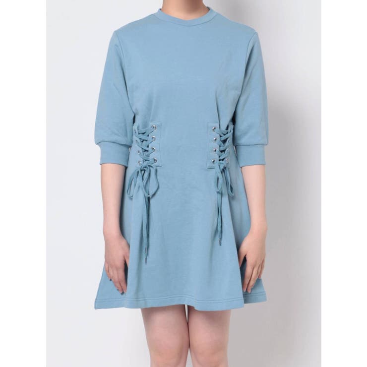 レースアップカットミニワンピース レースアップカットワンピース[品番：MKSW0045448]｜jouetie