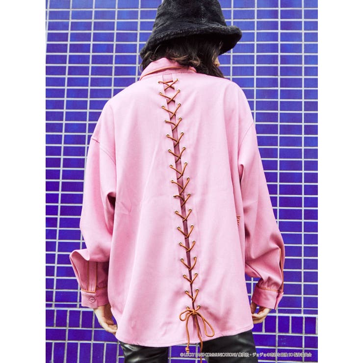 ジョジョの奇妙な冒険 ストーンオーシャン】バックレースアップシャツ ジョジョの奇妙な冒険 ストーンオーシャン】バックレースアップ