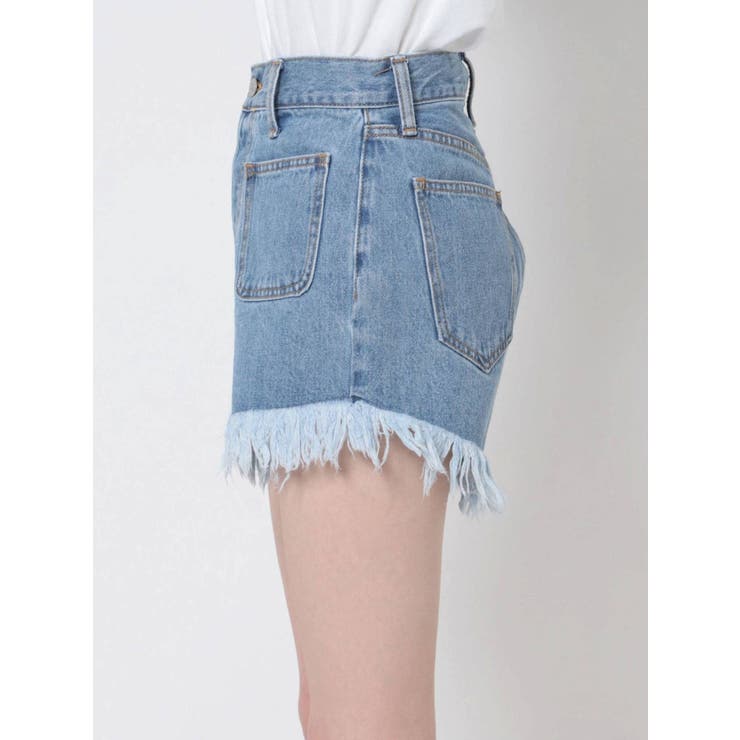 フリンジデニムショートパンツ[品番：MKSW0047240]｜jouetie