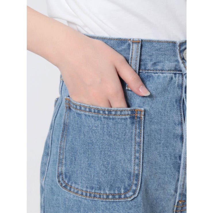 フリンジデニムショートパンツ[品番：MKSW0047240]｜jouetie