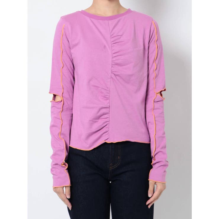 フィットギャザートップス[品番：MKSW0047795]｜jouetie（ジュエティ