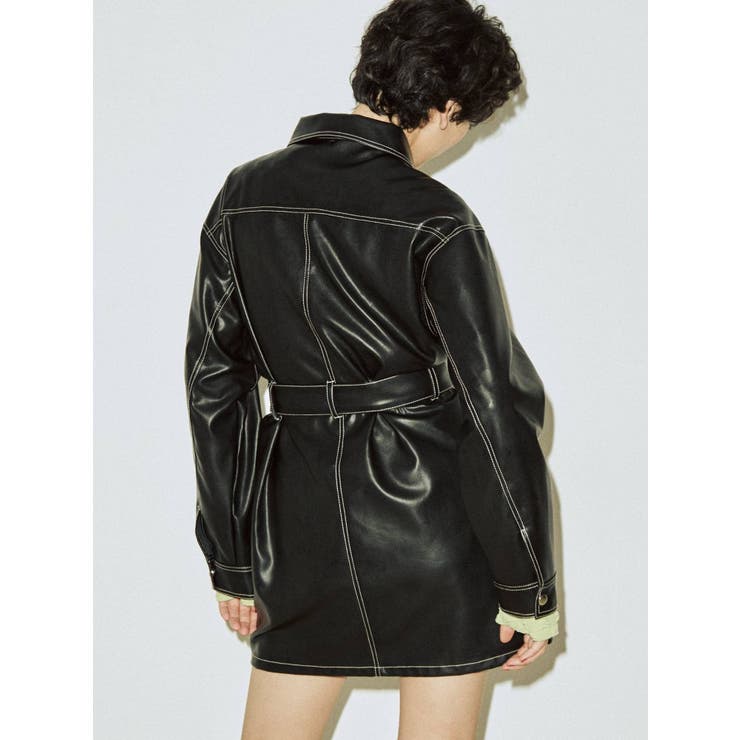 フロントZIPミニワンピース[品番：MKSW0048045]｜jouetie