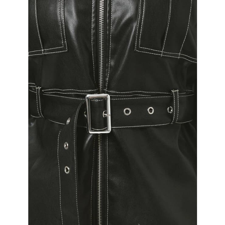 フロントZIPミニワンピース[品番：MKSW0048045]｜jouetie