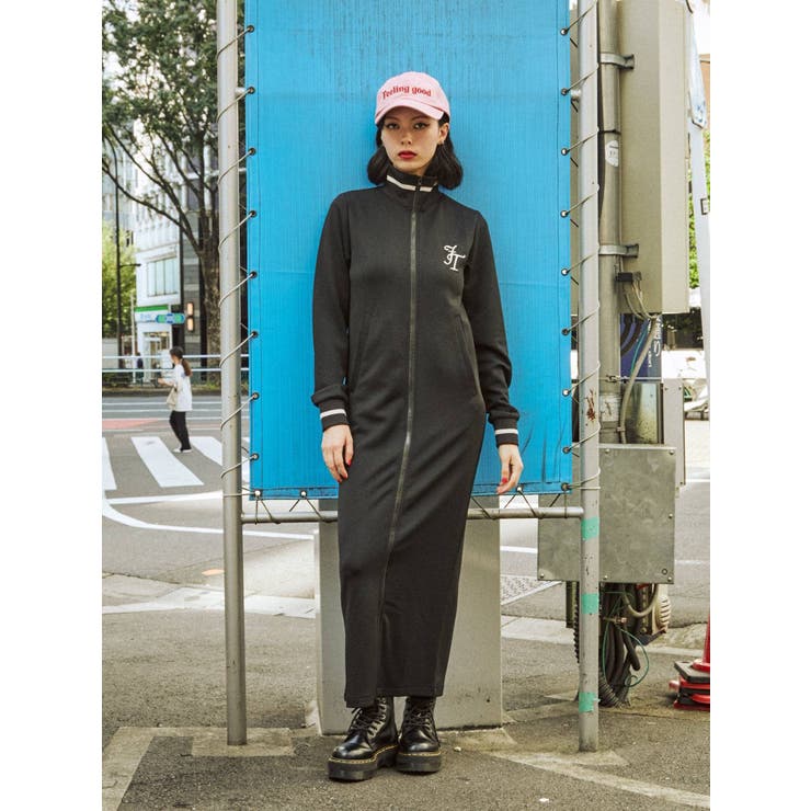 ロングジャージワンピース[品番：MKSW0047382]｜jouetie（ジュエティ