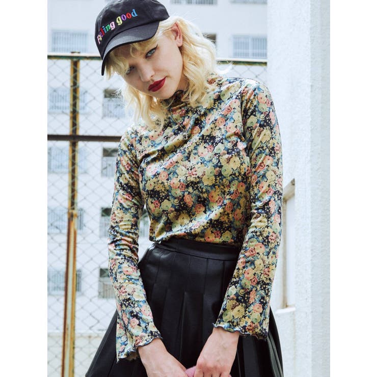 ベロアハイネックトップス[品番：MKSW0048056]｜jouetie（ジュエティ