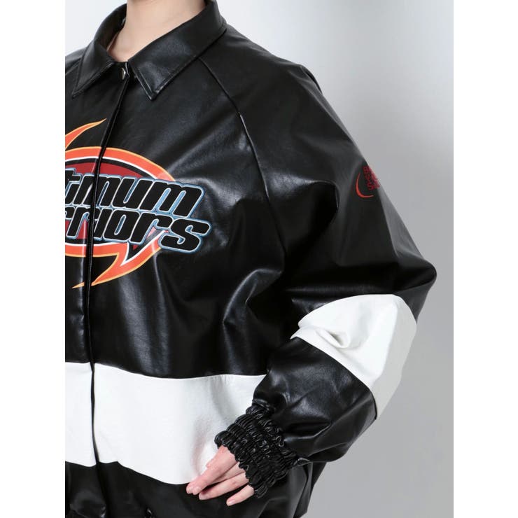 ブラック】ヴィンテージライクレーシングジャケット[品番：MKSW0049017