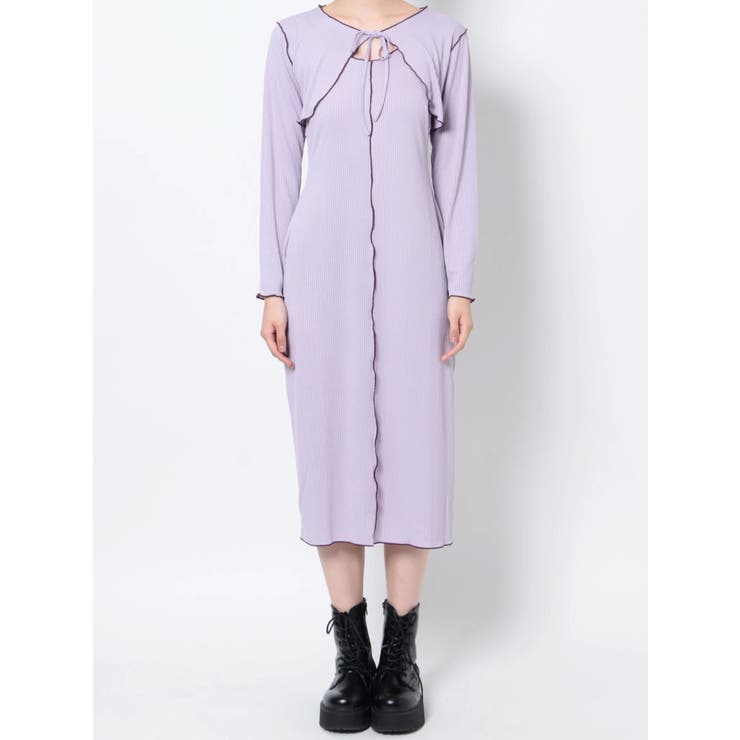 ボレロレイヤードキャミワンピース[品番：MKSW0049335]｜jouetie