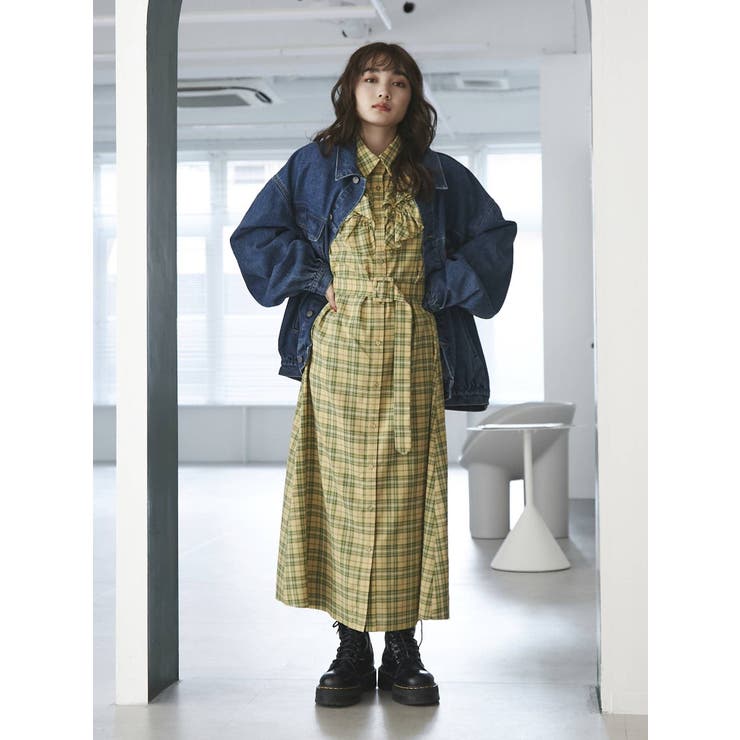 フリルロングシャツワンピース[品番：MKSW0049351]｜jouetie