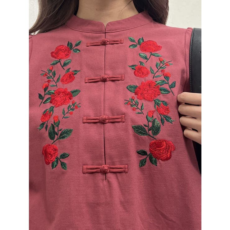 美品 jouetie エンブロイダリー チャイナワンピース ベルト 刺繍