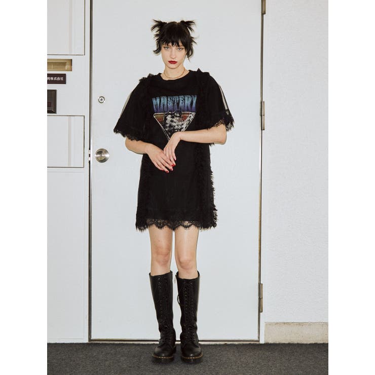 JILTU ミニワンピース ブラック リメイクロックミニワンピース[品番：MKSW0050522]｜jouetie