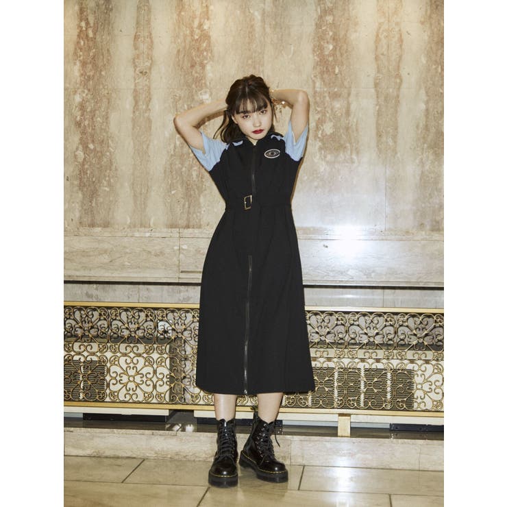 Ameri DENIM UNIFY DRESS デニム　ワンピース Ameri（アメリ）の「DENIM UNIFY DRESS（ワンピース）」 - WEAR