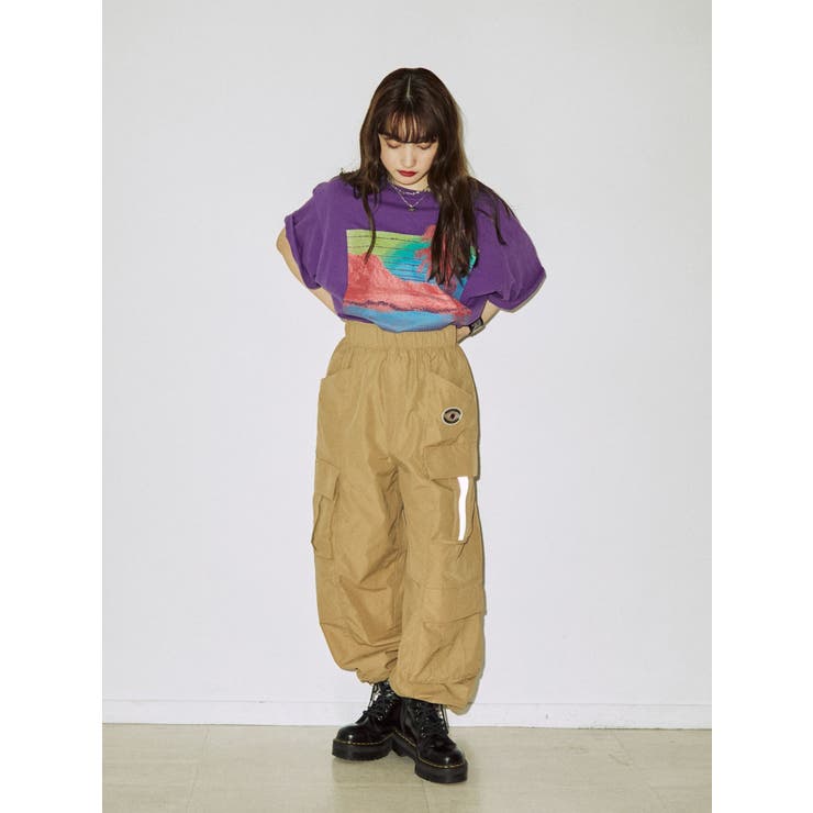 【新品未使用タグ付】LOUNIE ナイロンカーゴパンツ　ブルー 30179114KU_14_f.jpg