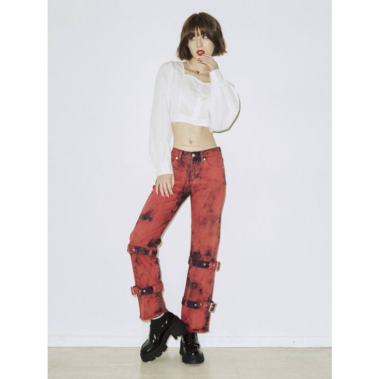 ROLLベルト+RJBデニム　セット Jewelobe セットアップ クロップドテーラージャケット