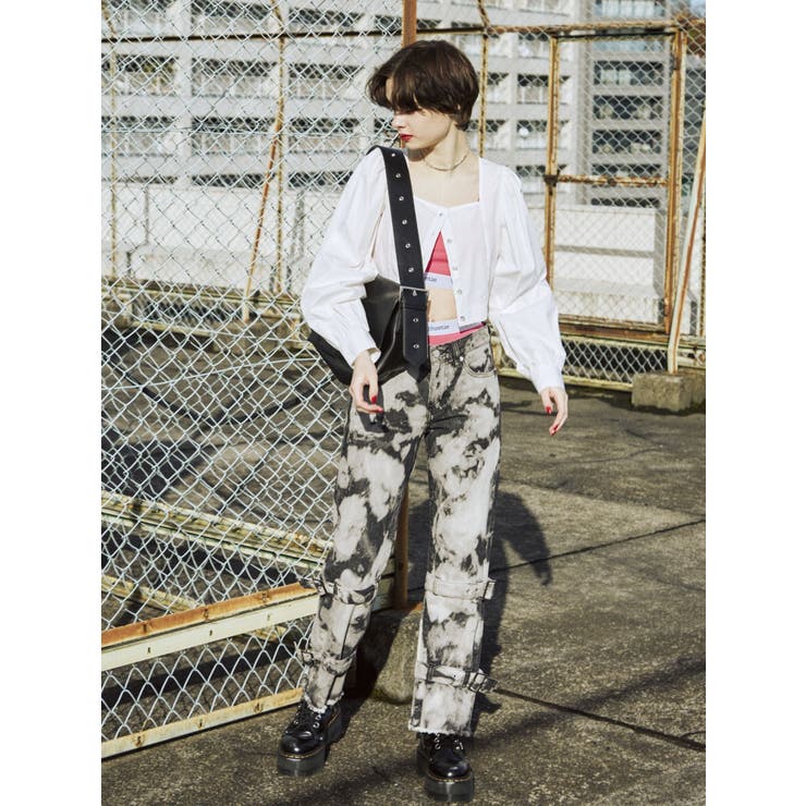 ストレートベルトデニム【セットアップ対応】[品番：MKSW0048775