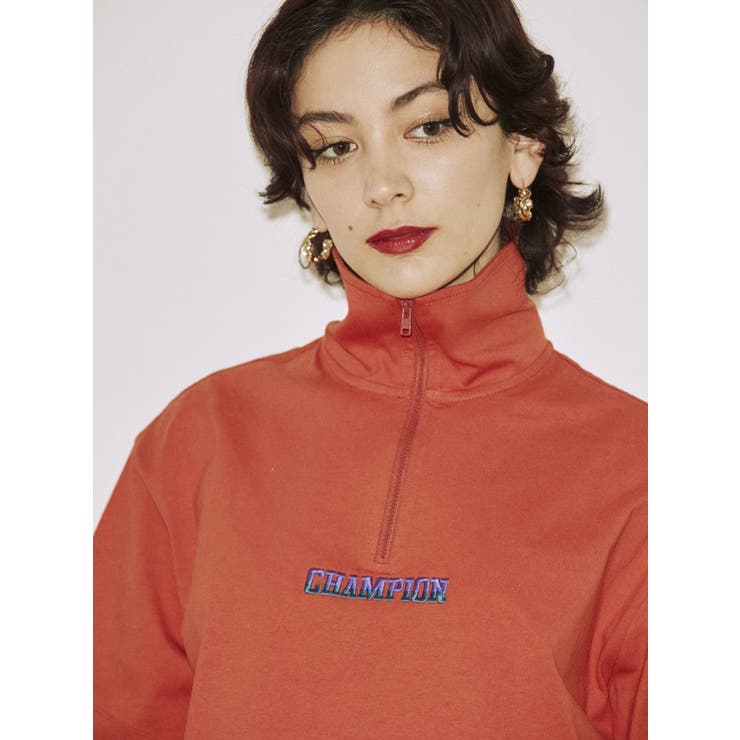 championハーフZIPクロップドT【コラボ】[品番：MKSW0050544