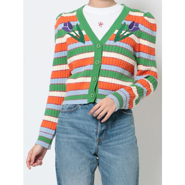 チューリップニットカーデ[品番：MKSW0054546]｜jouetie（ジュエティ  