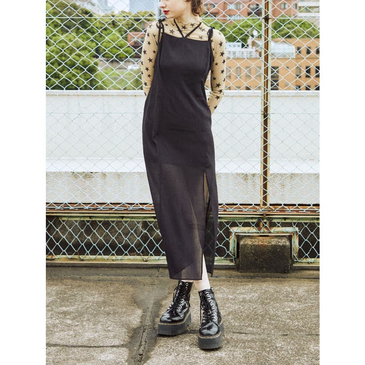 ブラック | ホルターネックキャミワンピース | jouetie