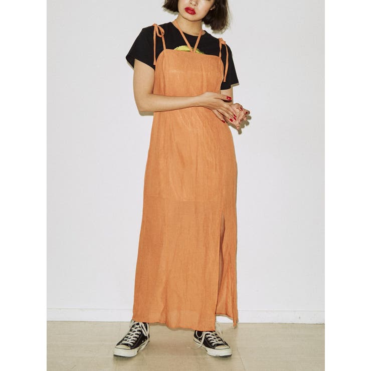 オレンジ | ホルターネックキャミワンピース | jouetie