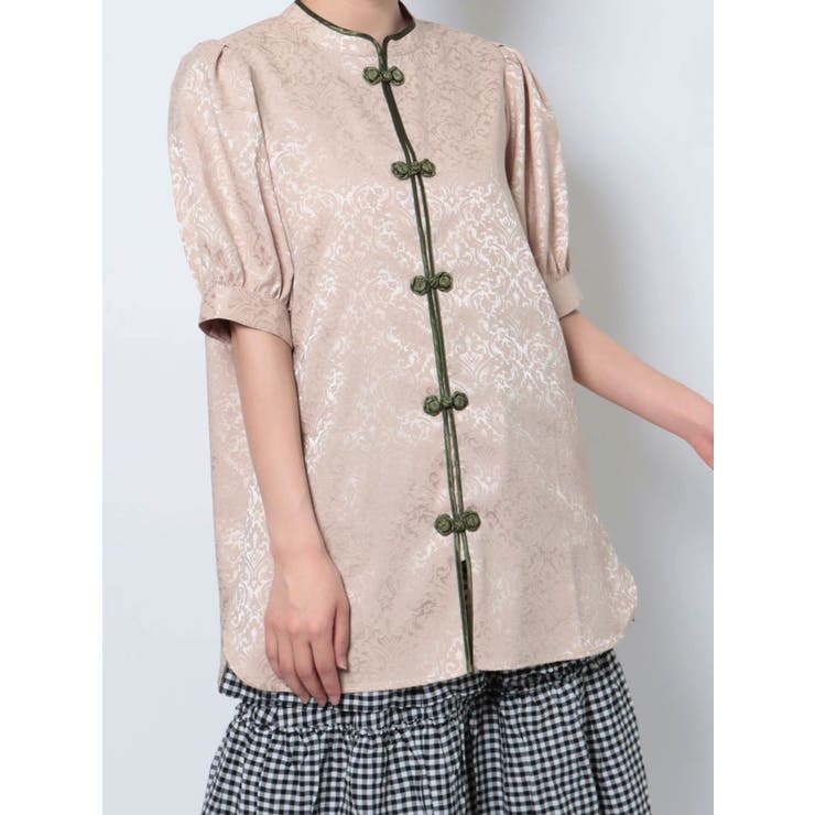 （新品未使用）KEITAMARUYAMA×jouetieチャイナシャツ Oriental garden jacquard チャイナブラウス｜KEITAMARUYAMA OFFICIAL