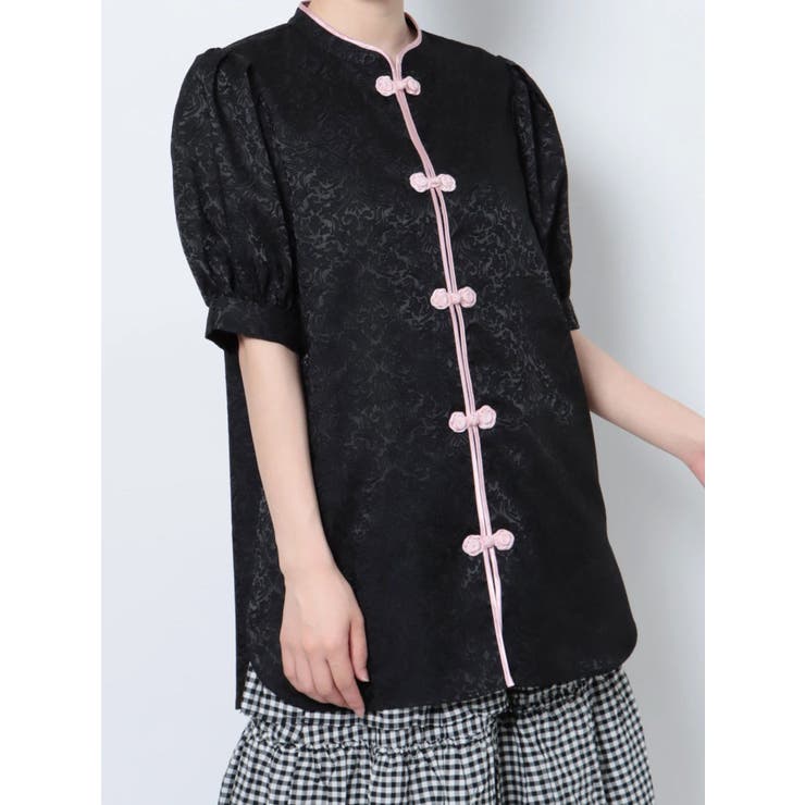 （新品未使用）KEITAMARUYAMA×jouetieチャイナシャツ Oriental garden jacquard チャイナブラウス｜KEITAMARUYAMA OFFICIAL