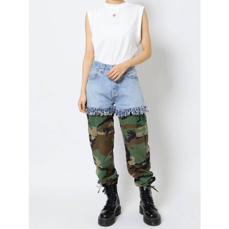 【POSTOKYO】デニムカモフラドッキングパン | jouetie | 詳細画像10 