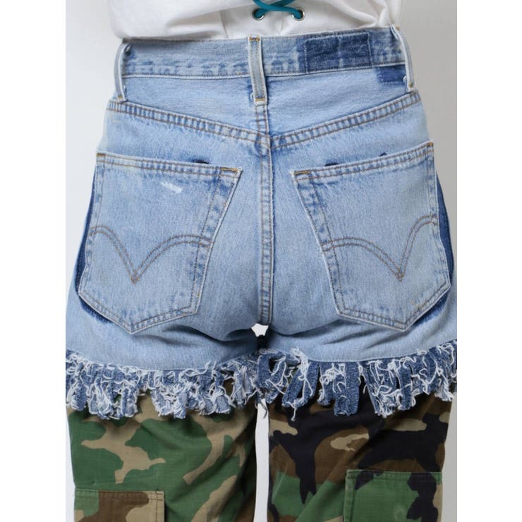 【POSTOKYO】デニムカモフラドッキングパン | jouetie | 詳細画像7 