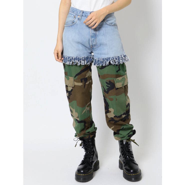 アイスブルー | 【POSTOKYO】デニムカモフラドッキングパン | jouetie