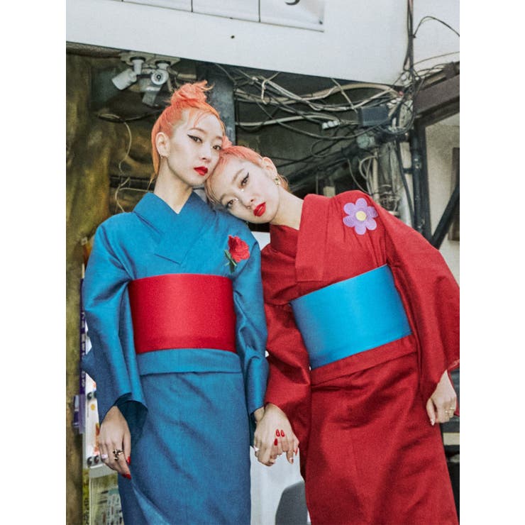 jouetie / フラワーモチーフ浴衣/M/RED/082333200401-01 フラワーモチーフ浴衣【WEB限定】[品番：MKSW0051887]｜jouetie