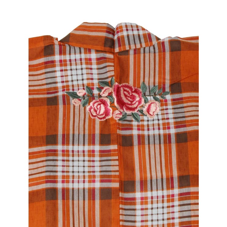 バックローズチェック浴衣【WEB限定】[品番：MKSW0051891]｜jouetie