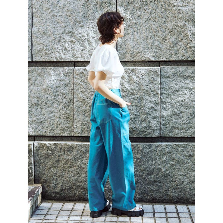 jouetie ジュエティ カラーステッチルーズパンツ コクーンシルエット カラーステッチルーズパンツ【コクーンシルエット】[品番
