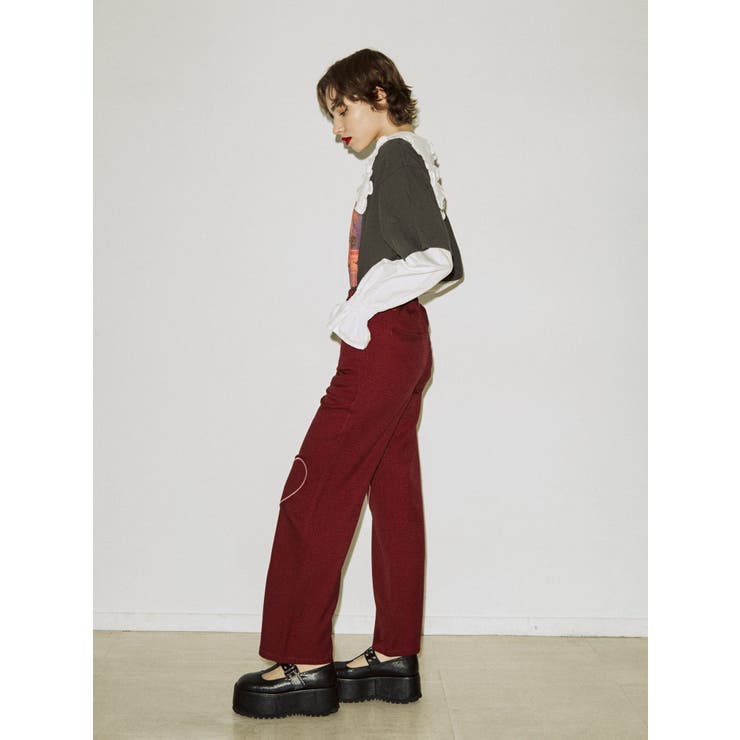 jouetie（ジュエティ）の「ハートストレートパンツ（その他
