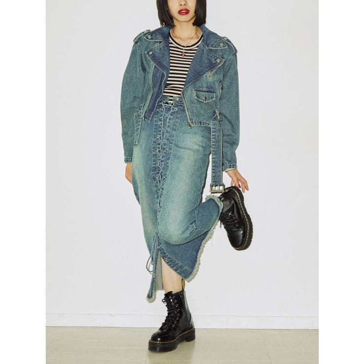 jouetie（ジュエティ）の「コードワイドダメージデニム【セットアップ対応】（デニムパンツ）」 - WEAR